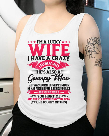 SEPTEMBER - TO MY WIFE - I'M A LUCKY WIFE - GIFT FROM HUSBAND - tracy09 (SKU10-136-09)