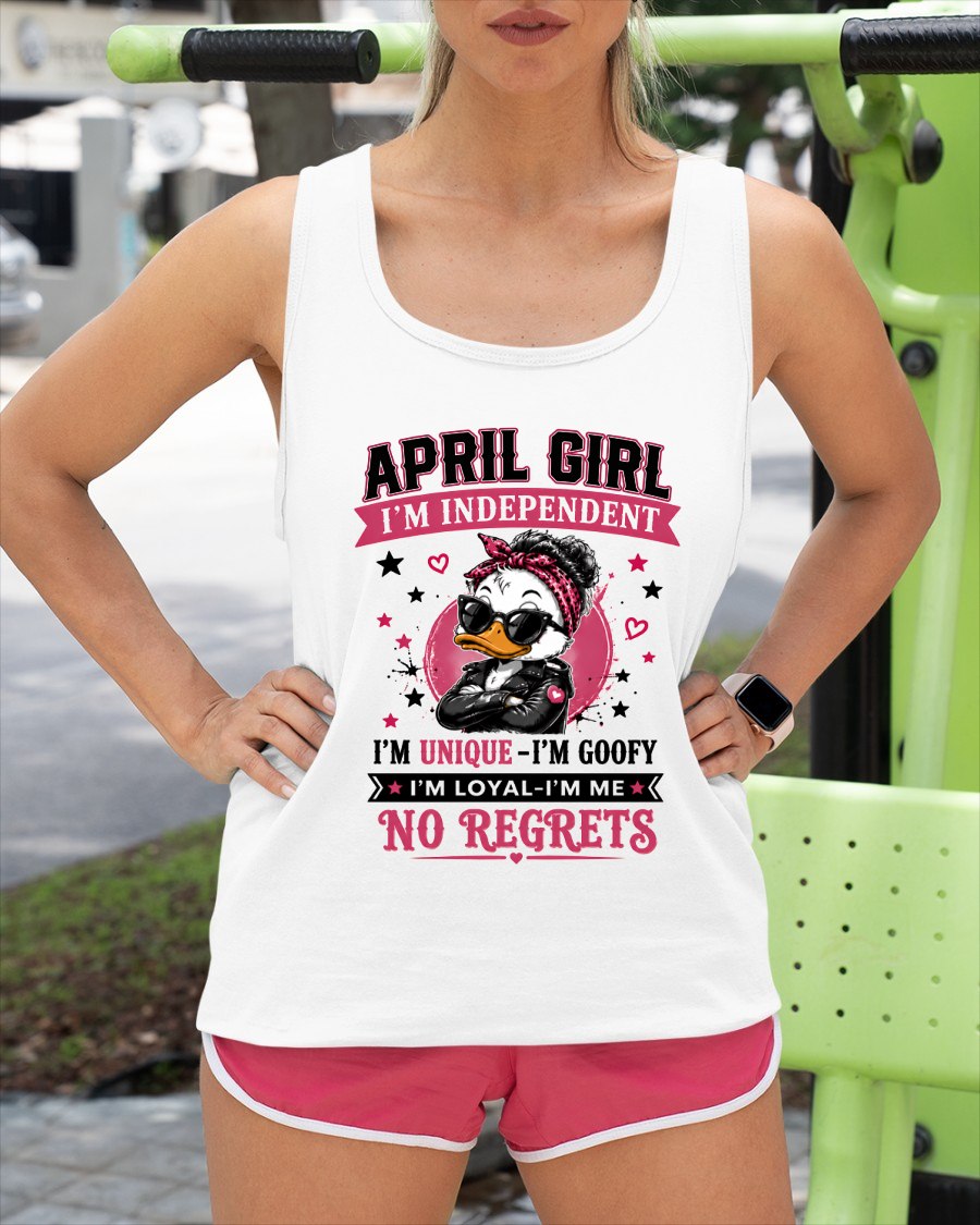 APRIL - I'M UNIQUE GOOFY LOYAL T-shirt For WOMAN - TRACY04 (SKU2608-421-04)