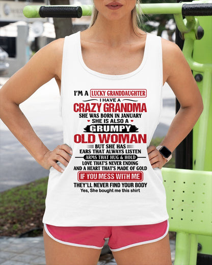JANUARY - LUCKY GRANDDAUGHTER HAVE A GRANDMA From GRANDMA - TRACY01 (SKU2609-25-01)