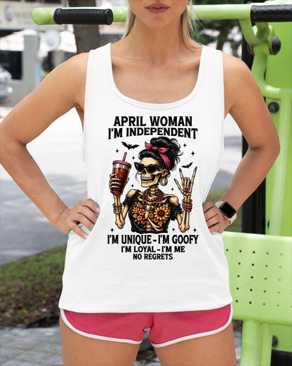 APRIL - I'M UNIQUE GOOFY LOYAL For WOMAN T-Shirt - TRACY04 (SKU2606-33-04)