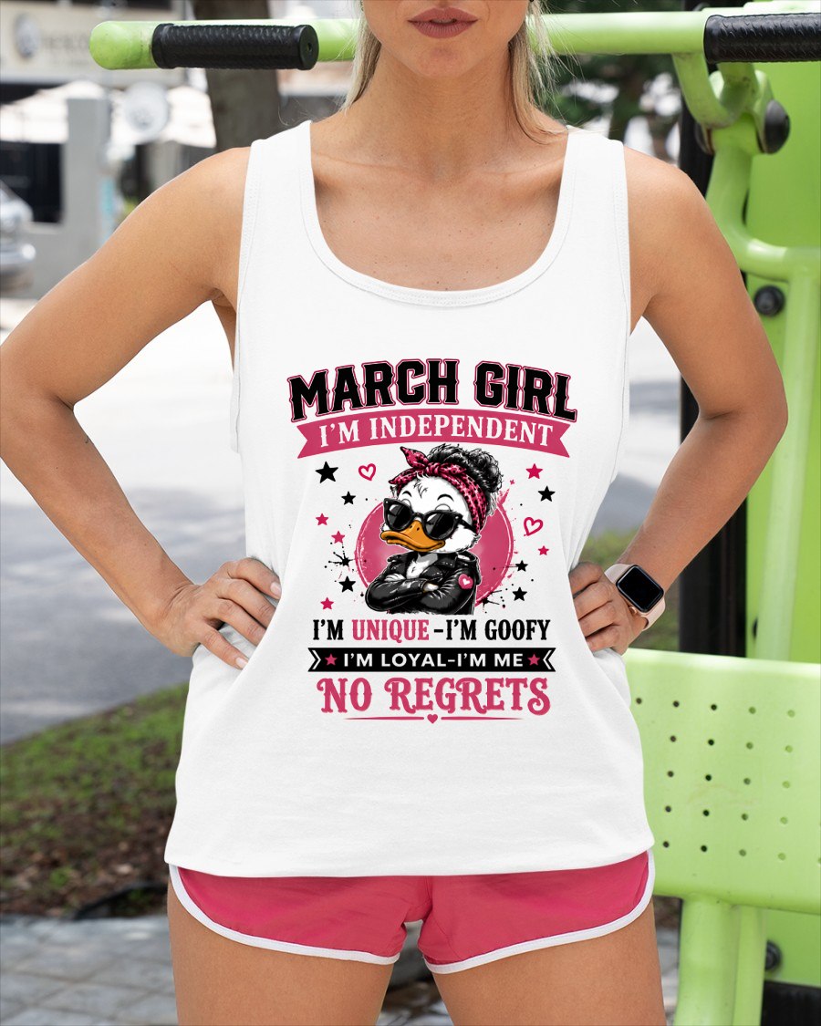 MARCH - I'M UNIQUE GOOFY LOYAL T-shirt For WOMAN - TRACY03 (SKU2608-421-03)