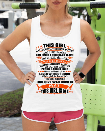 MAY - HAS FOUGHT A THOUSAND BATTLES T-Shirt For WOMAN - TRACY05 (SKU2607-265-05)