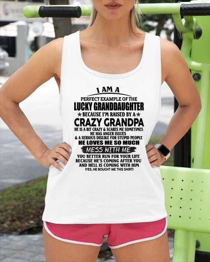 PERFECT EXAMPLE OF THE LUCKY GRANDDAUGHTER T-Shirt From GRANDPA - TRACY00 (SKU2606-73-00)