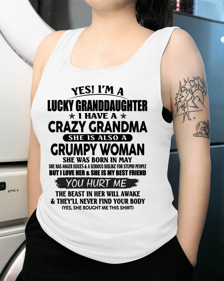 MAY - LUCKY GRANDDAUGHTER OF CRAZY GRANDMA - PERFECT GIFT FROM GRANDMA - tracy05 (SKU12-146-05)