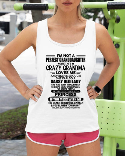 DECEMBER - I AM NOT A PERFECT GRANDDAUGHTER  - GIFT FROM GRANDMA -tracy12 - (SKU2607-189-12)