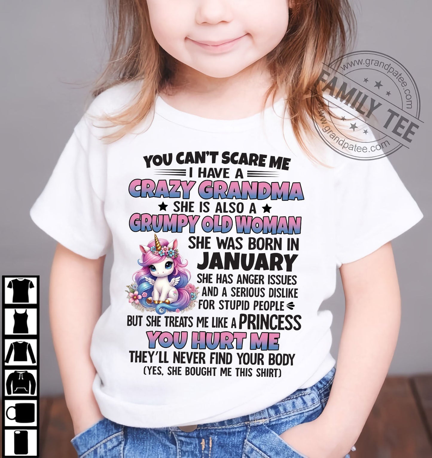 You Can’t Scare Me I Have A Crazy Grandma - Gift For Grandson And Granddaughter From Grandma - XUAN01 (SKU09-106-01)