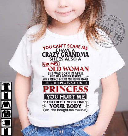 April - You Can't Scare Me - Gift For Grandson And Granddaughter From Grandma - XUAN04 (SKU10-76-04)