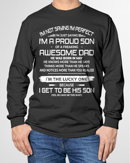 MAY - I'm not saying I'm perfect T-shirt From DAD - TRACY05 (SKU2605-284-05)