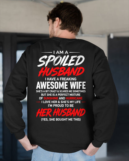 SPOILED HUSBAND T-Shirt - Special gift for your boyfriend - From WIFE - TRACY00 (SKU2609-29-00)
