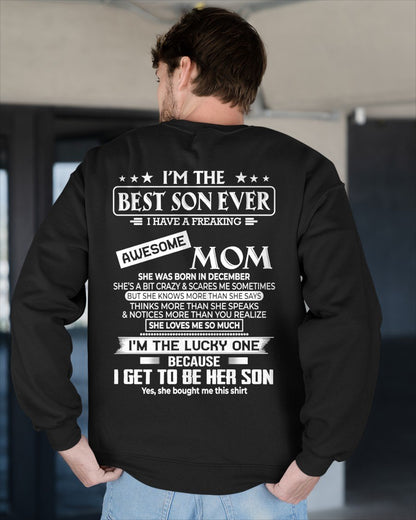 DECEMBER - I'm a best son ever T-shirt From MOM - TRACY12 (SKU2605-232-12)