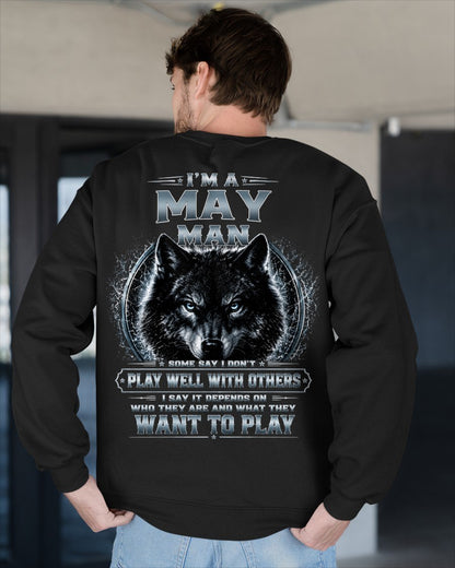 MAY - I PLAY WELL WITH OTHERS DEPENDS ON WHO ARE - Birthday T-Shirt For MAN - TRACY05 (SKU2608-239-05)