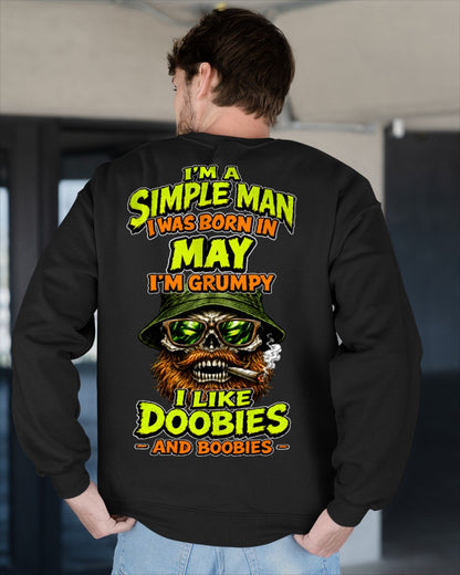 MAY - I'M A SIMPLE MAN - Birthday T-Shirt For MAN - TRACY05 (SKU2608-393-05)