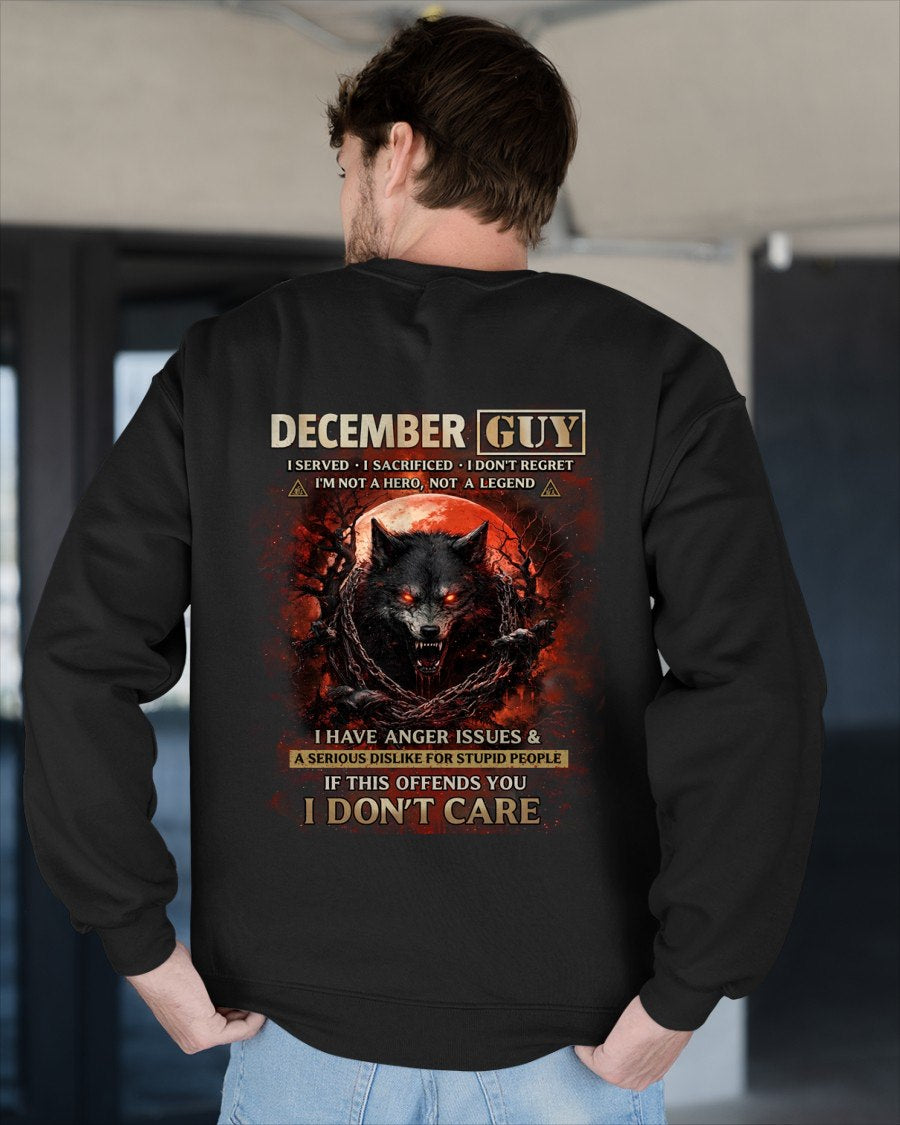 DECEMBER - I DON'T CARE born in DECEMBER T-shirt For MAN - TRACY12 (SKU2602-163-12)