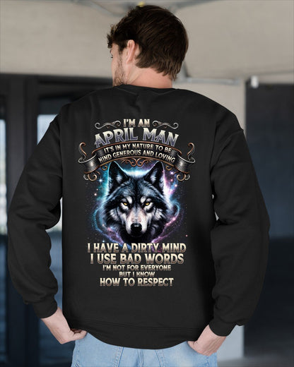 APRIL - KNOW HOW TO RESPECT - Birthday T-Shirt For MEN - TRACY04 (SKU2607-273-04)