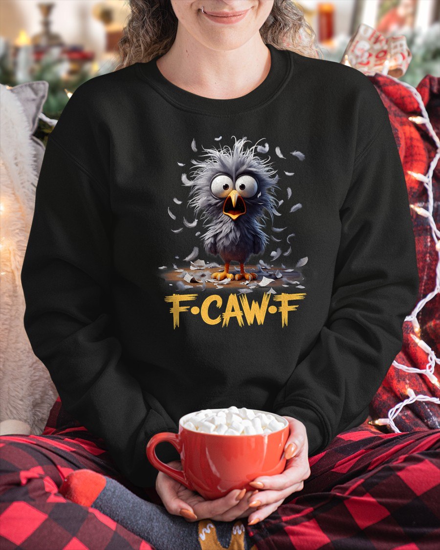 F-Caw-F Messy Bird Shocked Face Feather Chaos Cartoon Humor T-Shirt For WOMAN - TRACY00 (SKU-TRAN-1605054)
