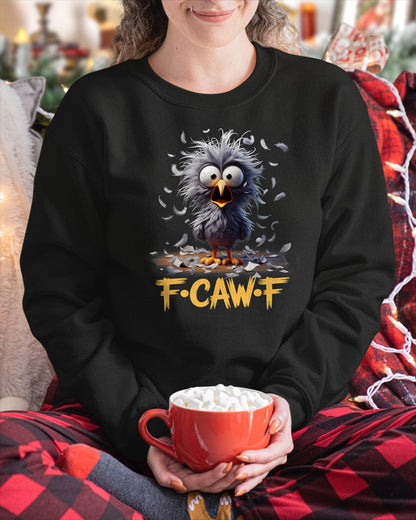 F-Caw-F Messy Bird Shocked Face Feather Chaos Cartoon Humor T-Shirt For WOMAN - TRACY00 (SKU-TRAN-1605054)