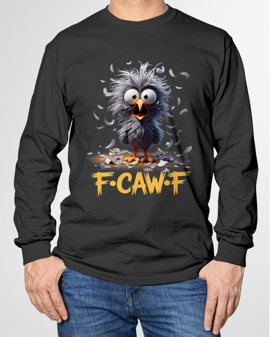 F-Caw-F Messy Bird Shocked Face Feather Chaos Cartoon Humor T-Shirt For MAN - TRACY00 (SKU-TRAN-160504)