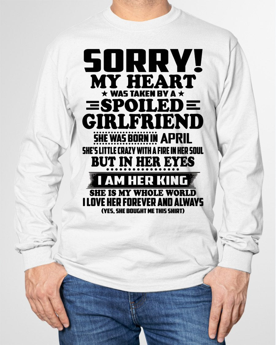 APRIL - I AM GIRLFRIEND KING T-Shirt From Wife - TRACY04 (SKU2605-323-04)