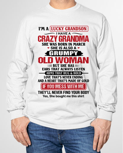 MARCH - LUCKY GRANDSON HAVE A GRANDMA From GRANDMA - TRACY03 (SKU2606-361-03)