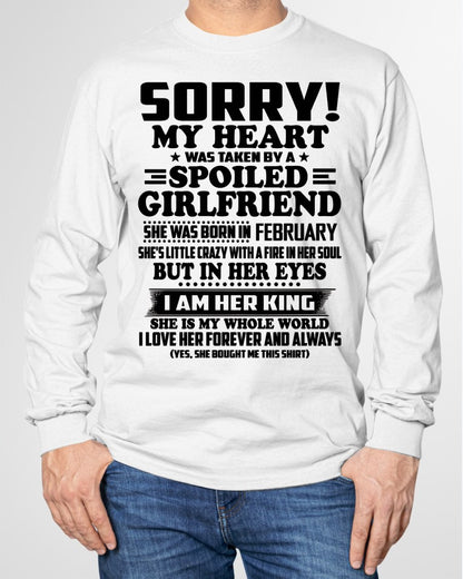 FEBRUARY - I AM GIRLFRIEND KING T-Shirt From Wife - TRACY02 (SKU2605-323-02)