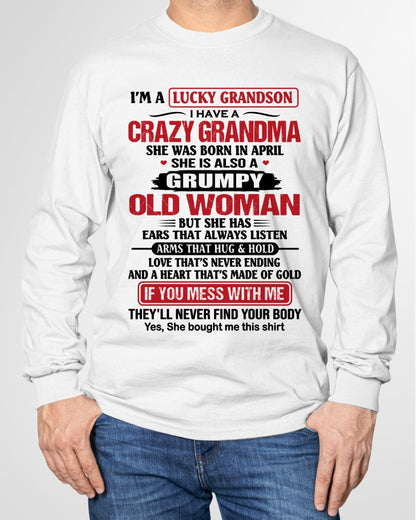 APRIL - LUCKY GRANDSON HAVE A GRANDMA From GRANDMA - TRACY04 (SKU2606-361-04)