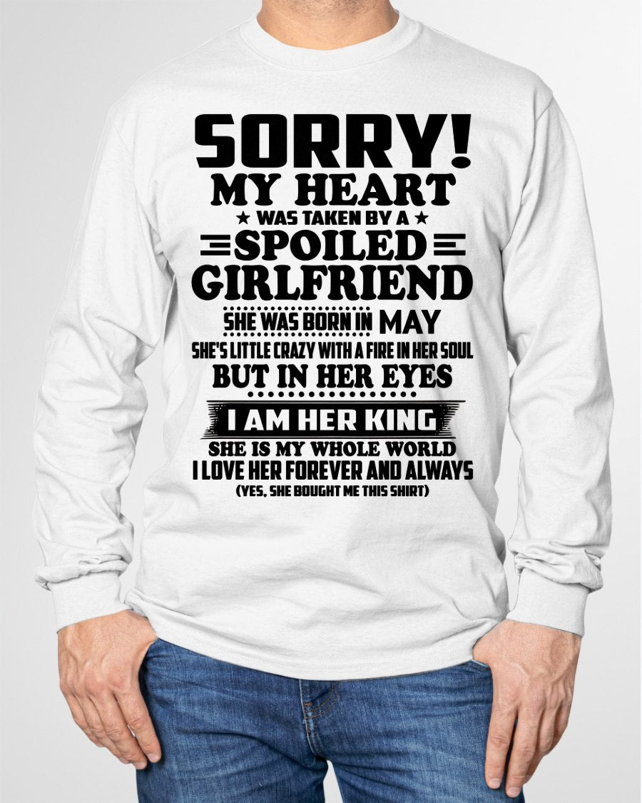 MAY - I AM GIRLFRIEND KING T-Shirt From Wife - TRACY05 (SKU2605-323-05)