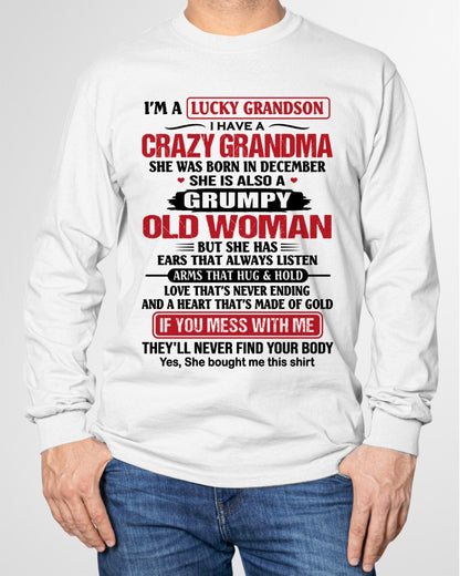 DECEMBER - LUCKY GRANDSON HAVE A GRANDMA From GRANDMA - TRACY12 (SKU2606-361-12)