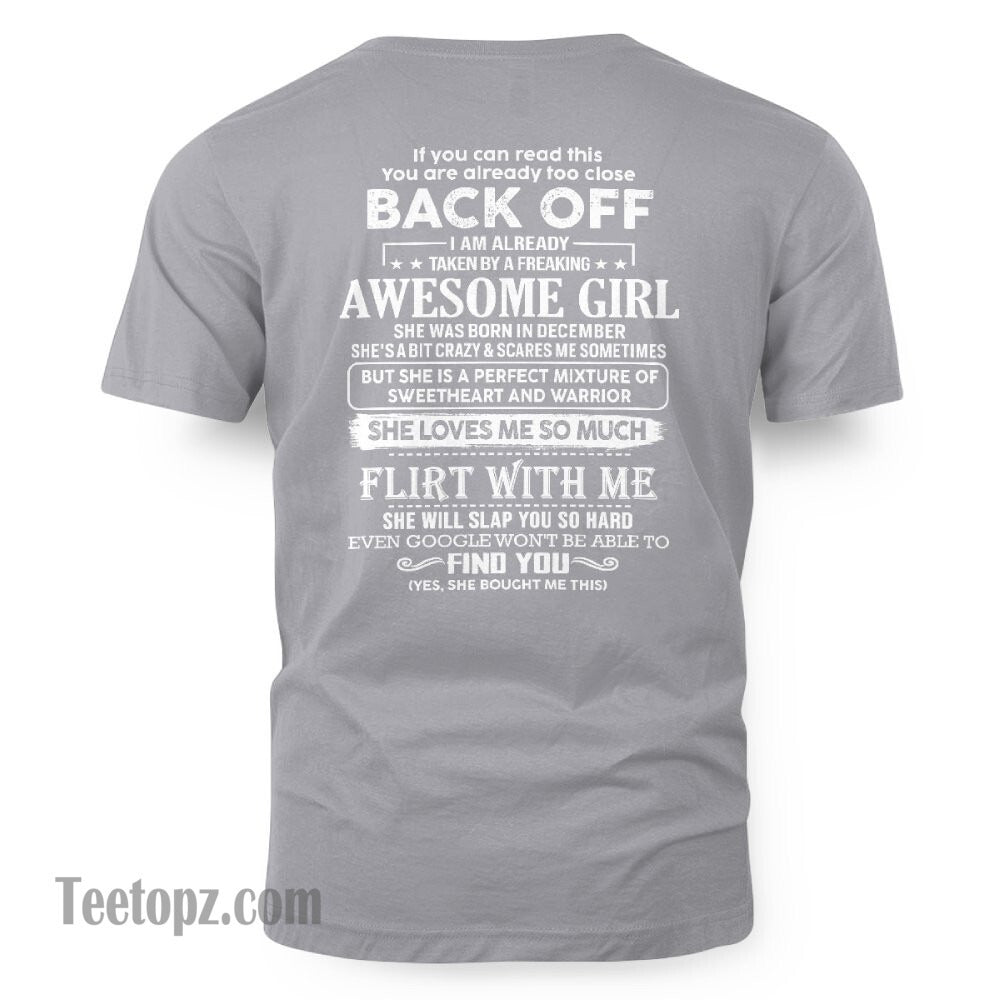 December ��� Awesome Girlfriend Born In December ��� Special gift for your Boyfriend ��� From Wife tracy12 (SKU06-25-12)