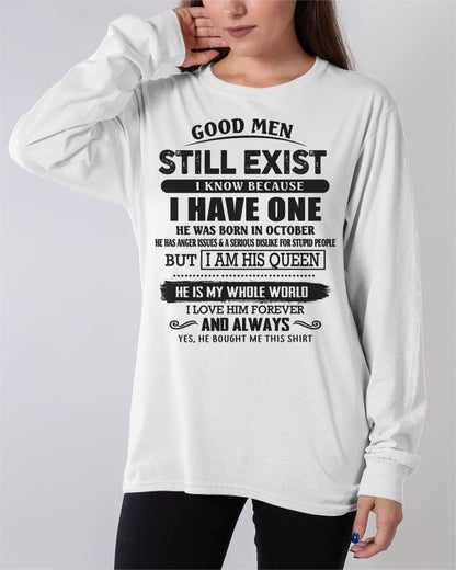 October - Good Men Still Exist - Perfect Gift For Girlfriend, Wife From Husband - tracy10 (SKU07-166-10)