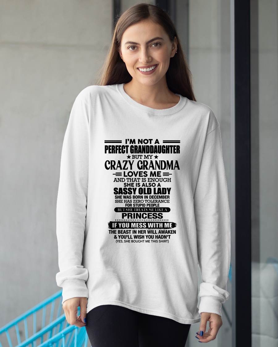 DECEMBER - I AM NOT A PERFECT GRANDDAUGHTER  - GIFT FROM GRANDMA -tracy12 - (SKU2607-189-12)