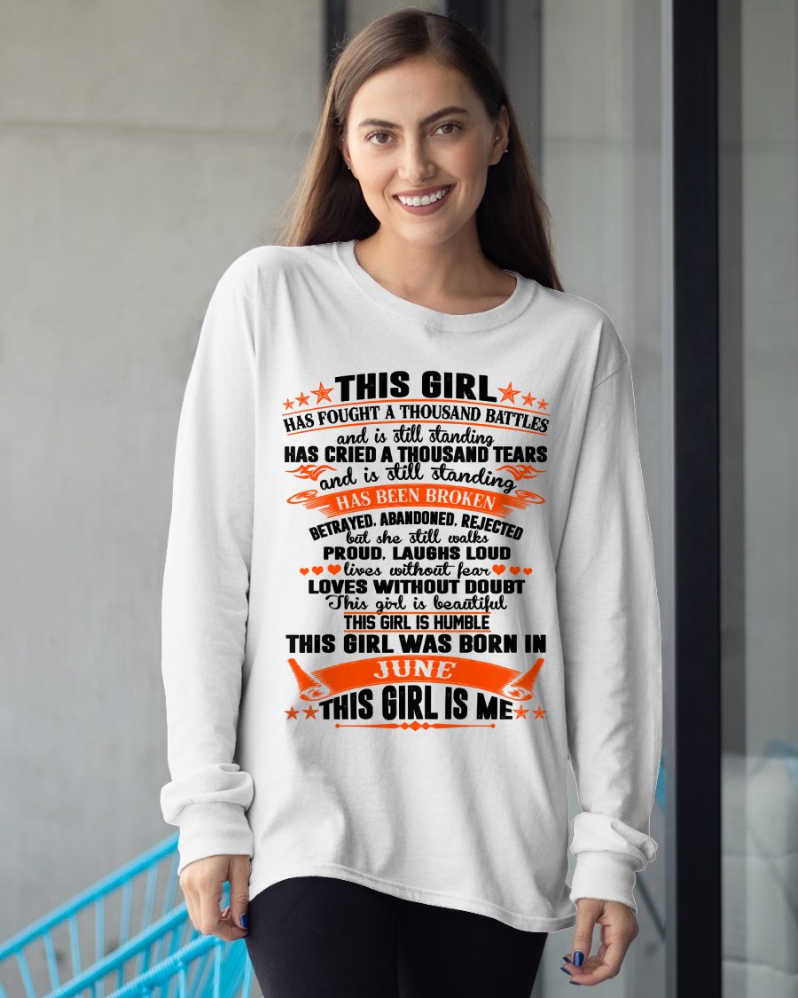 JUNE - HAS FOUGHT A THOUSAND BATTLES T-Shirt For WOMAN - TRACY06 (SKU2607-265-06)