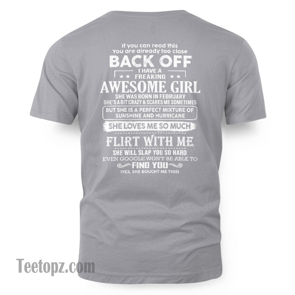 February – Awesome Girlfriend Born In February – Special gift for your Boyfriend – From Wife XUAN02 (SKU06-17-02)