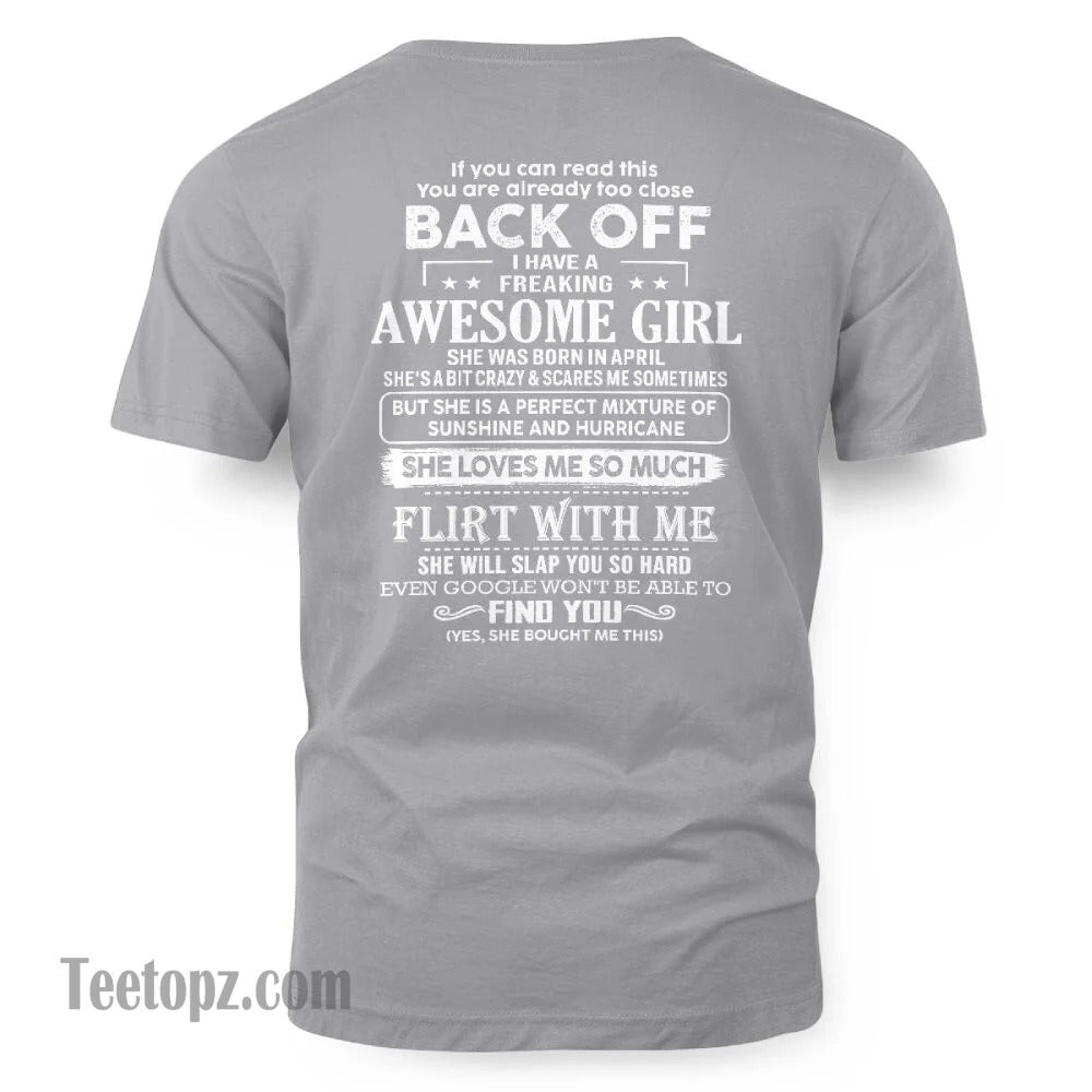 April – Awesome Girlfriend Born In April – Special gift for your Boyfriend – From Wife XUAN04 (SKU06-17-04)