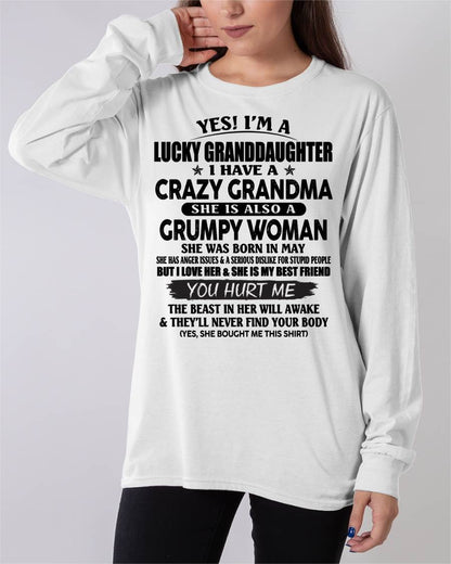 MAY - LUCKY GRANDDAUGHTER OF CRAZY GRANDMA - PERFECT GIFT FROM GRANDMA - tracy05 (SKU12-146-05)