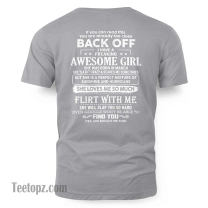 March – Awesome Girlfriend Born In March – Special gift for your Boyfriend – From Wife XUAN03 (SKU06-17-03)