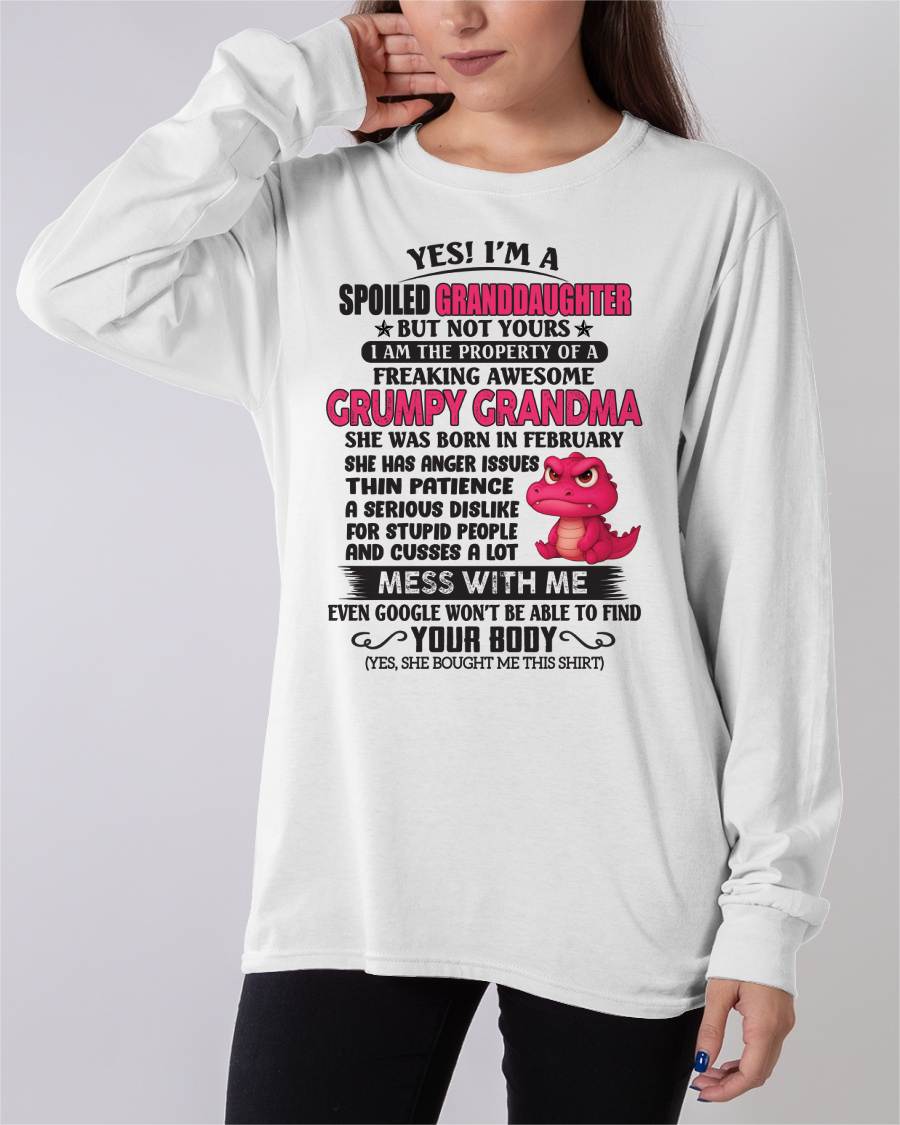 FEBRUARY - YES, I'M A SPOILED GRANDDAUGHTER - GIFT FROM GRANDMA - DTSM02 (SKU09-96-02)