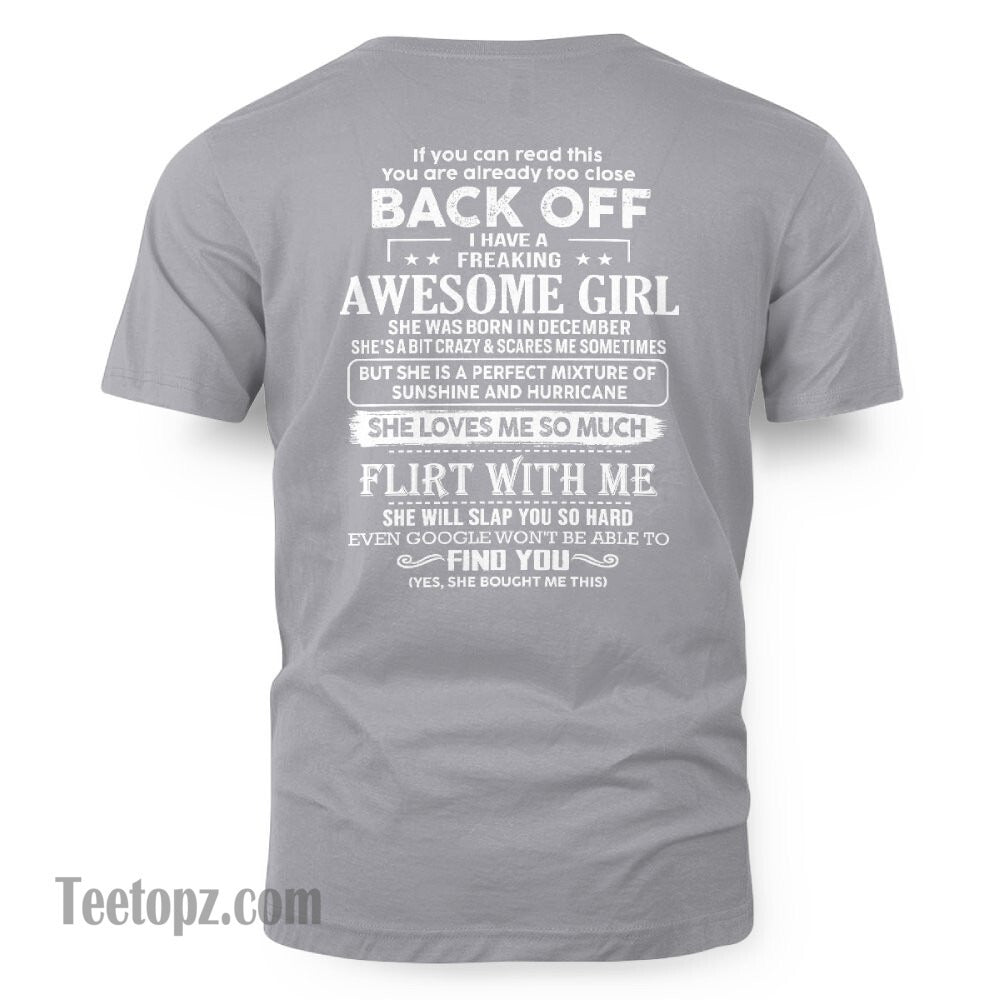 December ��� Awesome Girlfriend Born In December ��� Special gift for your Boyfriend ��� From Wife tracy12 (SKU06-17-12)