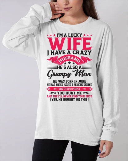 JUNE - TO MY WIFE - I'M A LUCKY WIFE - GIFT FROM HUSBAND - tracy06 (SKU10-136-06)