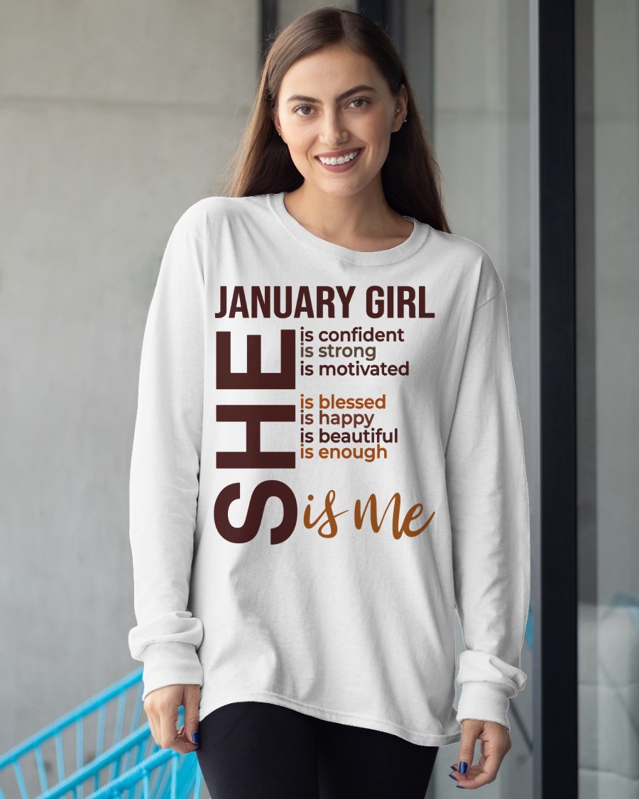 January - T-shirt For Woman Born In January - TRACY01 (SKU2605-04-01)