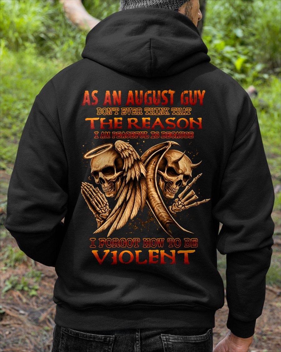 AUGUST - I AM PEACEFUL T-Shirt For MAN - TRACY08 (SKU2606-226-08)