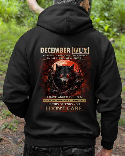 DECEMBER - I DON'T CARE born in DECEMBER T-shirt For MAN - TRACY12 (SKU2602-163-12)