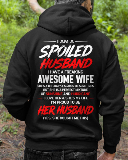 SPOILED HUSBAND T-Shirt - Special gift for your boyfriend - From WIFE - TRACY00 (SKU2609-29-00)