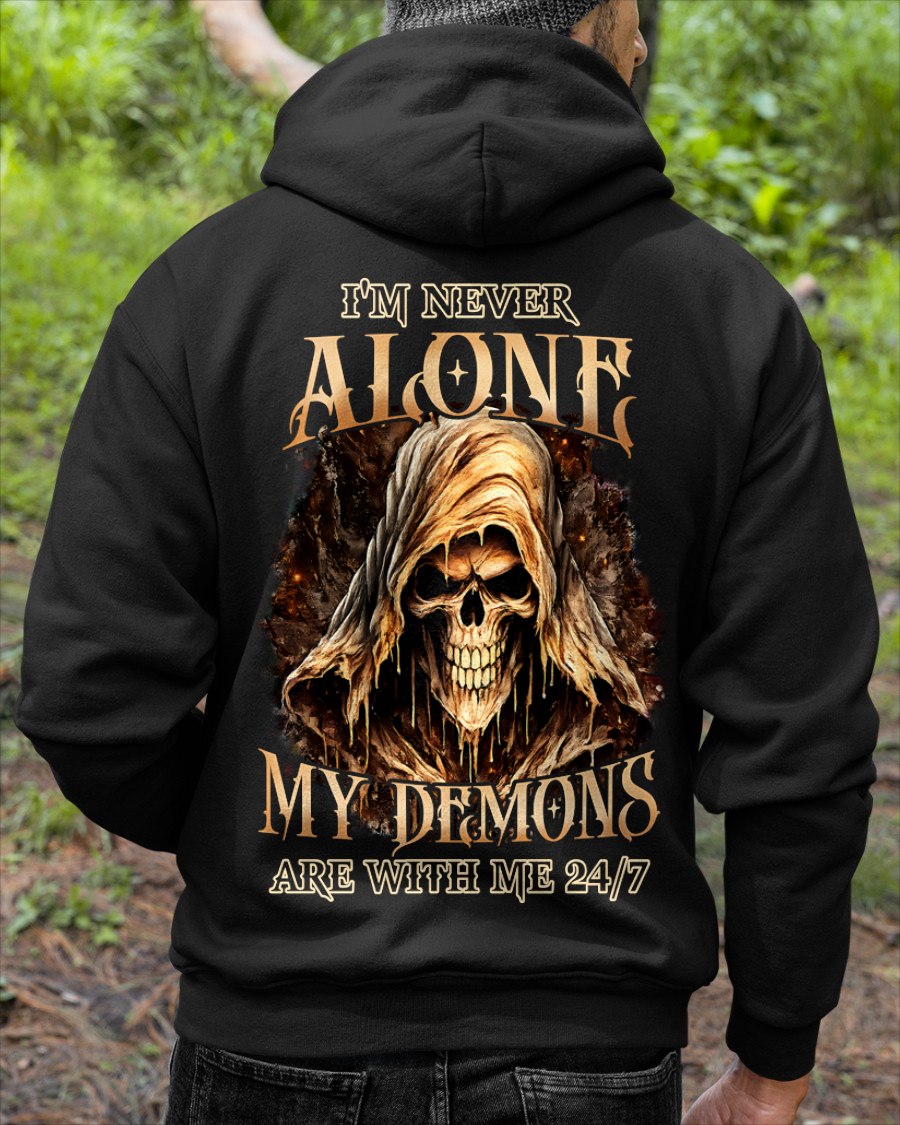 NEVER ALONE MY DEMONS ARE WITH ME T-Shirt For MAN - TRACY00 (SKU2606-159-00)