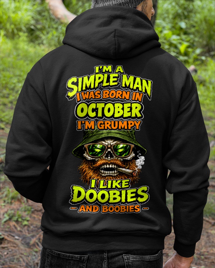 OCTOBER - I'M A SIMPLE MAN - Birthday T-Shirt For MAN - TRACY10 (SKU2608-393-10)