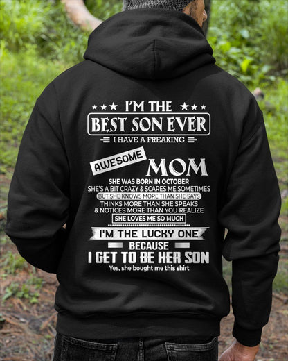 OCTOBER - I'm a best son ever T-shirt From MOM - TRACY10 (SKU2605-232-10)