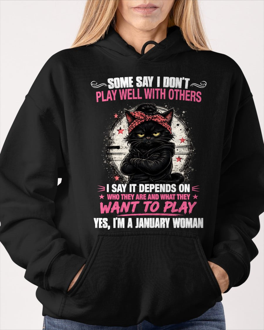 JANUARY - DEPENDS ON WANTS TO PLAY T-Shirt For WOMAN - TRACY01 (SKU2606-114-01)