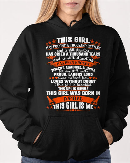 APRIL - HAS FOUGHT A THOUSAND BATTLES T-Shirt For WOMAN - TRACY04 (SKU2605-320-04)