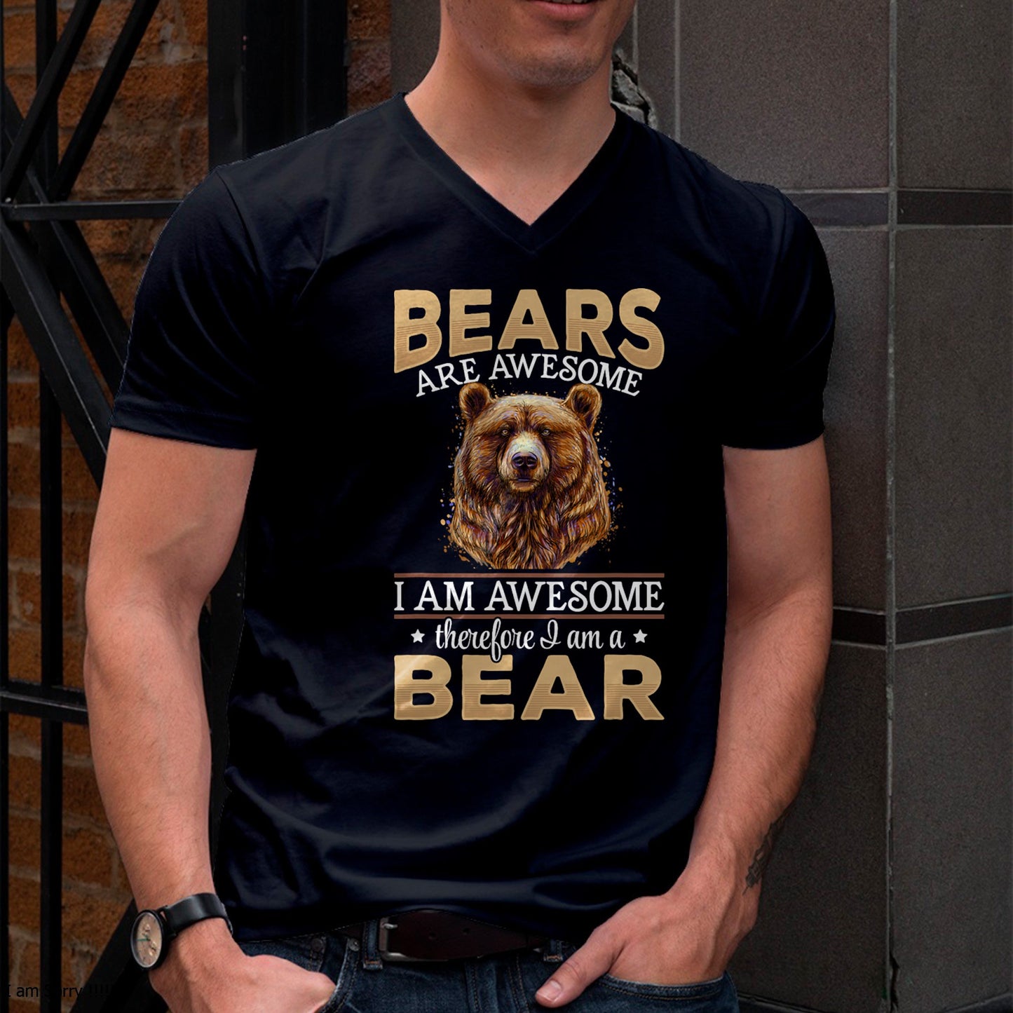 Brown Bear Grizzly Animals - Bears are Awesome T-Shirt For MAN - TRACY00 (SKU-TRAN-160502)