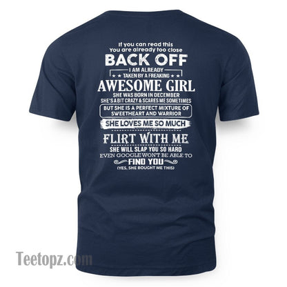 December ��� Awesome Girlfriend Born In December ��� Special gift for your Boyfriend ��� From Wife tracy12 (SKU06-25-12)