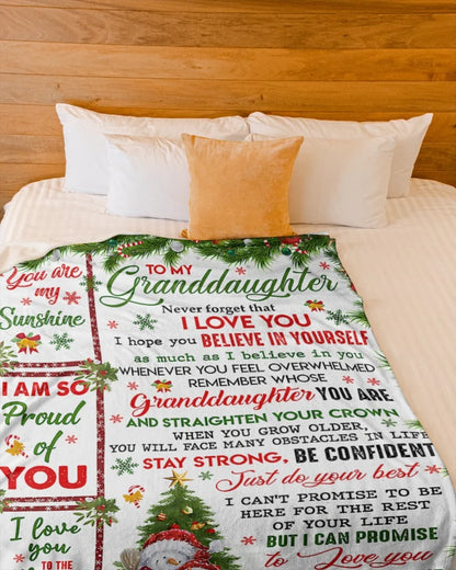BLANKET FOR GRANDDAUGHTER – COMFORT & WARMTH CHRISTMAS GIFT FROM GRANDMA Sherpa Fleece Quilt Blanket